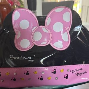 The Crème Shop Minnie Mouse Makeup Bag - Pink and Black